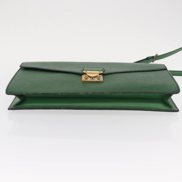 LOUIS VUITTON Epi Serviette Conseiller Briefcase Green M54424 LV Auth ka938