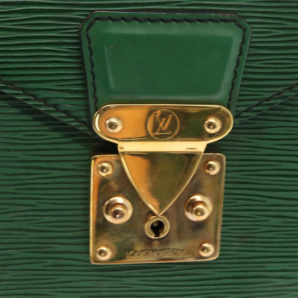 LOUIS VUITTON Epi Serviette Conseiller Briefcase Green M54424 LV Auth ka938