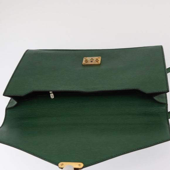 LOUIS VUITTON Epi Serviette Conseiller Briefcase Green M54424 LV Auth ka938
