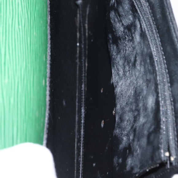 LOUIS VUITTON Epi Serviette Conseiller Briefcase Green M54424 LV Auth ka938