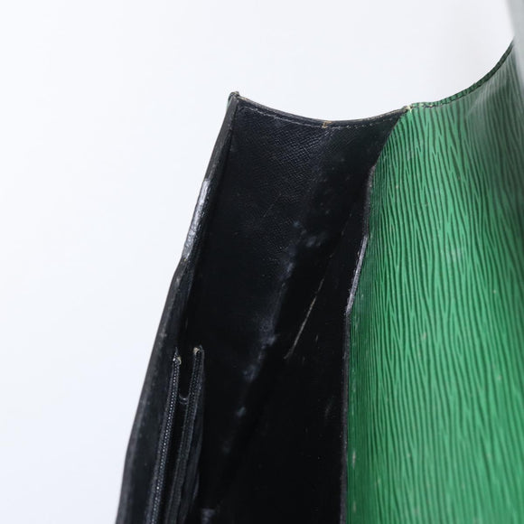 LOUIS VUITTON Epi Serviette Conseiller Briefcase Green M54424 LV Auth ka938