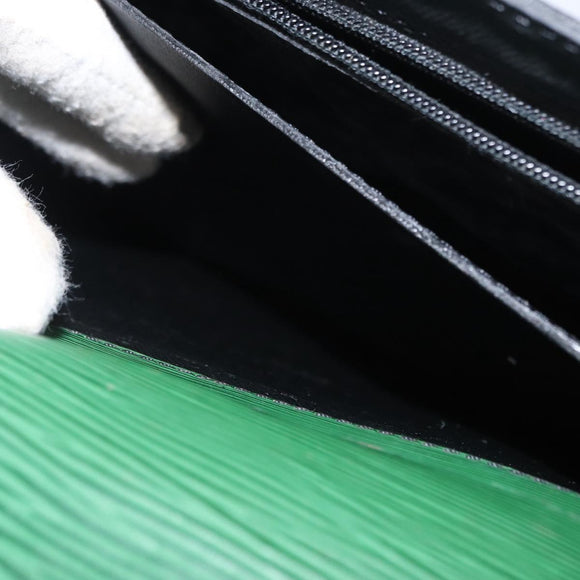 LOUIS VUITTON Epi Serviette Conseiller Briefcase Green M54424 LV Auth ka938