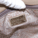 Salvatore Ferragamo Tote Bag Leather Beige Silver Auth ka939-10