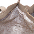 Salvatore Ferragamo Tote Bag Leather Beige Silver Auth ka939-18