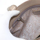 Salvatore Ferragamo Tote Bag Leather Beige Silver Auth ka939-25