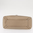 Salvatore Ferragamo Tote Bag Leather Beige Silver Auth ka939-5
