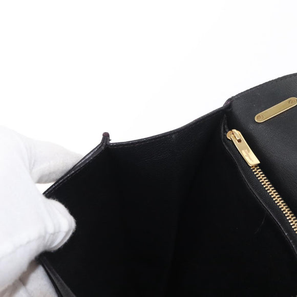 Salvatore Ferragamo Gancini Shoulder Bag Leather 2way Purple Gold Auth ka942