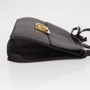 Salvatore Ferragamo Gancini Shoulder Bag Leather 2way Purple Gold Auth ka942-4
