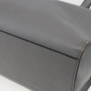 GUCCI Tote Bag Leather Gray Gold 440055 Auth ka948-15