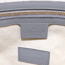 GUCCI Tote Bag Leather Gray Gold 440055 Auth ka948-20