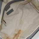 GUCCI Tote Bag Leather Gray Gold 440055 Auth ka948-10