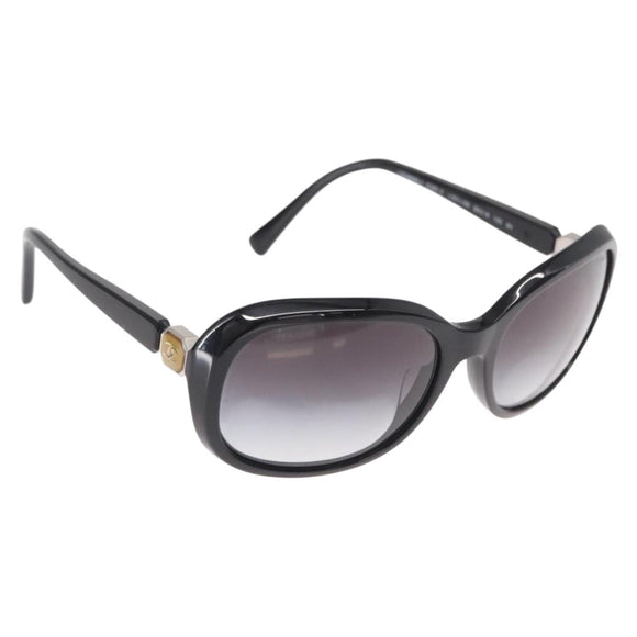 CHANEL Sunglasses plastic Black CC Auth ka958