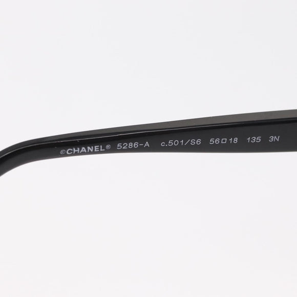 CHANEL Sunglasses plastic Black CC Auth ka958