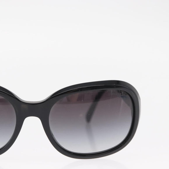 CHANEL Sunglasses plastic Black CC Auth ka958