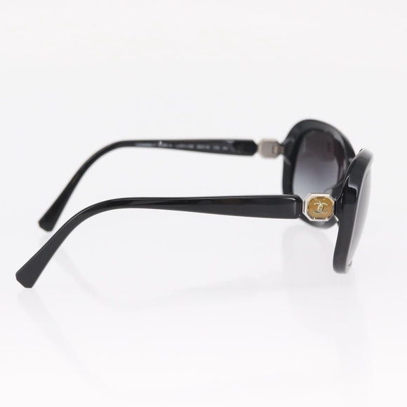 CHANEL Sunglasses plastic Black CC Auth ka958