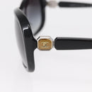 CHANEL Sunglasses plastic Black CC Auth ka958-8
