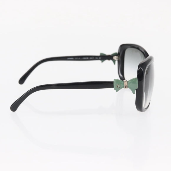 CHANEL Sunglasses plastic Black CC Auth ka959V