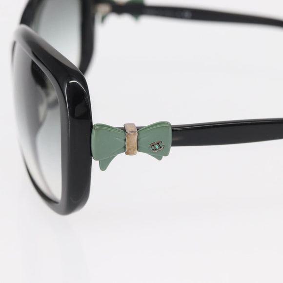 CHANEL Sunglasses plastic Black CC Auth ka959V