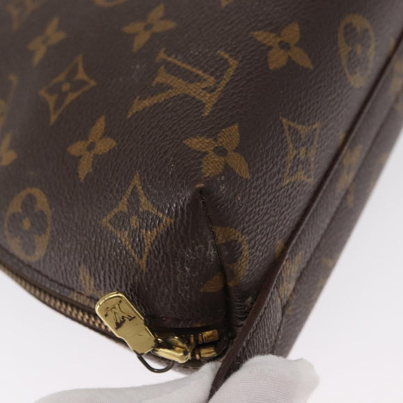 LOUIS VUITTON Monogram Trousse Demi Ronde Cosmetic Pouch M47520 LV Auth ka960