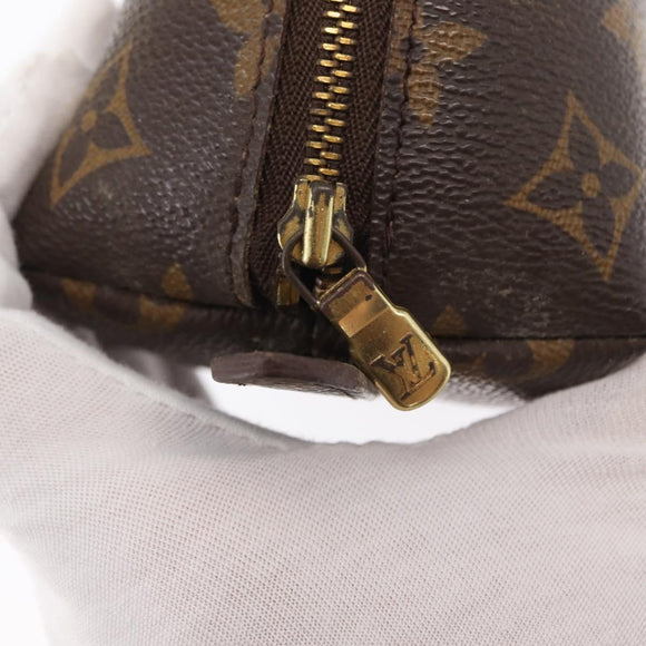 LOUIS VUITTON Monogram Trousse Demi Ronde Cosmetic Pouch M47520 LV Auth ka960
