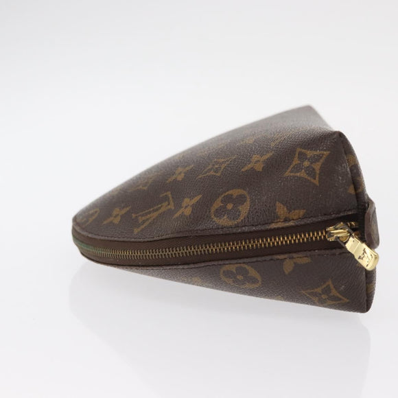 LOUIS VUITTON Monogram Trousse Demi Ronde Cosmetic Pouch M47520 LV Auth ka960
