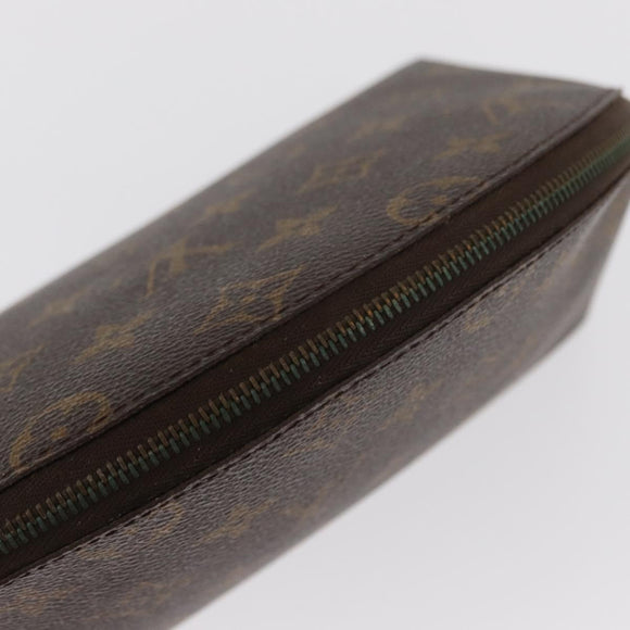 LOUIS VUITTON Monogram Trousse Demi Ronde Cosmetic Pouch M47520 LV Auth ka960