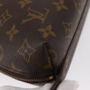 LOUIS VUITTON Monogram Trousse Demi Ronde Cosmetic Pouch M47520 LV Auth ka960-8