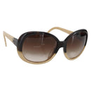 CHANEL Sunglasses plastic Beige CC Auth ka963-1