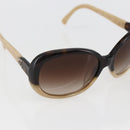 CHANEL Sunglasses plastic Beige CC Auth ka963-6