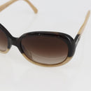 CHANEL Sunglasses plastic Beige CC Auth ka963-7