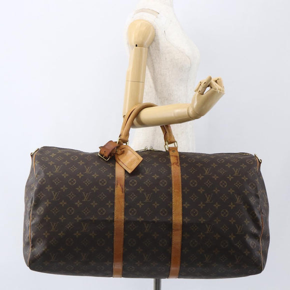 LOUIS VUITTON Monogram Keepall Bandouliere 60 Boston Bag M41412 LV Auth ka964