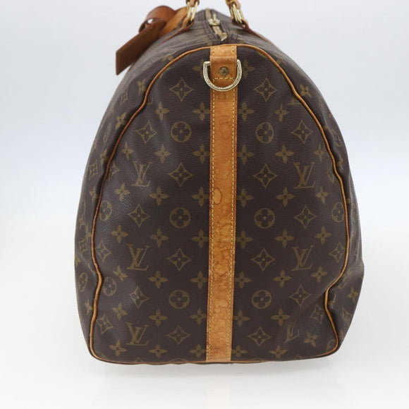 LOUIS VUITTON Monogram Keepall Bandouliere 60 Boston Bag M41412 LV Auth ka964