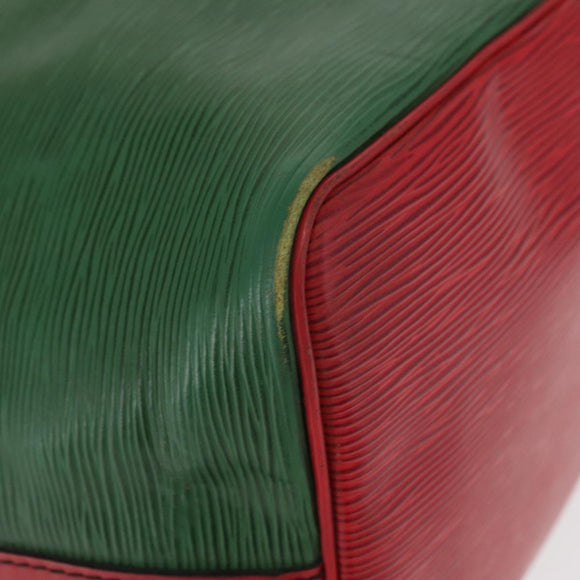 LOUIS VUITTON Epi Petit Noe Schoudertas Tweekleurig Groen Rood M44147 LV Auth ka966