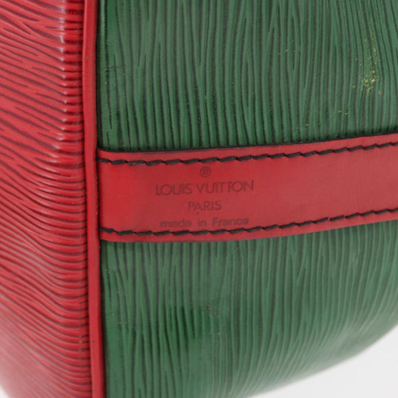 LOUIS VUITTON Epi Petit Noe Shoulder Bag Bicolor Green Red M44147 LV Auth ka966