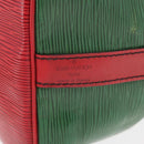 LOUIS VUITTON Epi Petit Noe Schoudertas Tweekleurig Groen Rood M44147 LV Auth ka966-17