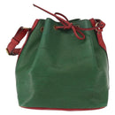 LOUIS VUITTON Epi Petit Noe Shoulder Bag Bicolor Green Red M44147 LV Auth ka966-13
