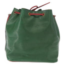 LOUIS VUITTON Epi Petit Noe Shoulder Bag Bicolor Green Red M44147 LV Auth ka966-2