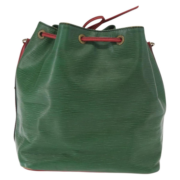 LOUIS VUITTON Epi Petit Noe Schoudertas Tweekleurig Groen Rood M44147 LV Auth ka966