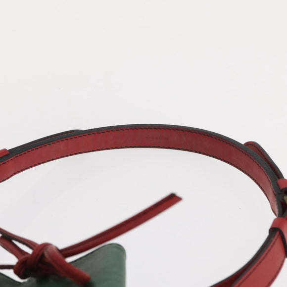 LOUIS VUITTON Epi Petit Noe Shoulder Bag Bicolor Green Red M44147 LV Auth ka966