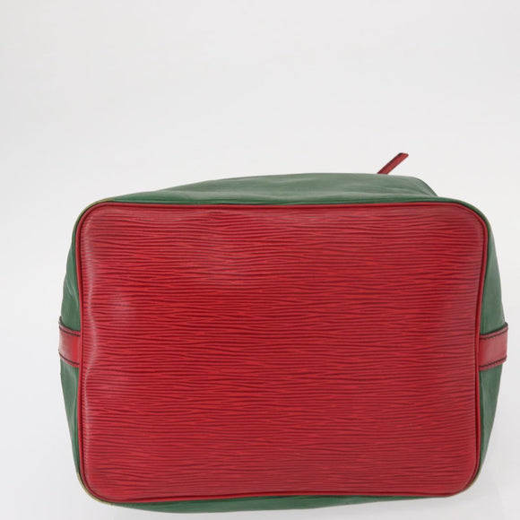 LOUIS VUITTON Epi Petit Noe Schoudertas Tweekleurig Groen Rood M44147 LV Auth ka966
