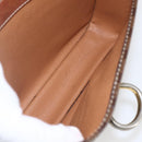CELINE Macadam Canvas Shoulder Bag PVC Leather Brown Gold Auth ka975-22