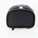 Salvatore Ferragamo Backpack Leather Navy Gold Auth ka976-5
