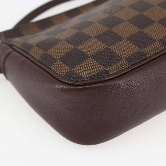 LOUIS VUITTON Damier Ebene Trousse Make-up-Täschchen N51982 LV Auth ka981