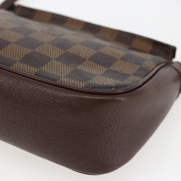 LOUIS VUITTON Damier Ebene Trousse Make-up-Täschchen N51982 LV Auth ka981