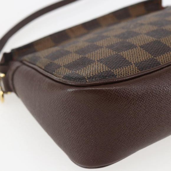 LOUIS VUITTON Damier Ebene Trousse Make-up-Täschchen N51982 LV Auth ka981