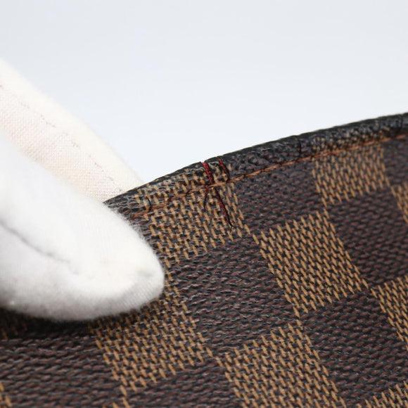 LOUIS VUITTON Damier Ebene Trousse Make-up-Täschchen N51982 LV Auth ka981