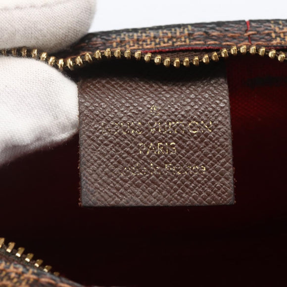 LOUIS VUITTON Damier Ebene Trousse Make-up-Täschchen N51982 LV Auth ka981