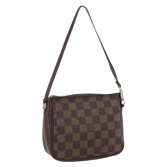 LOUIS VUITTON Damier Ebene Trousse Make-up-Täschchen N51982 LV Auth ka981