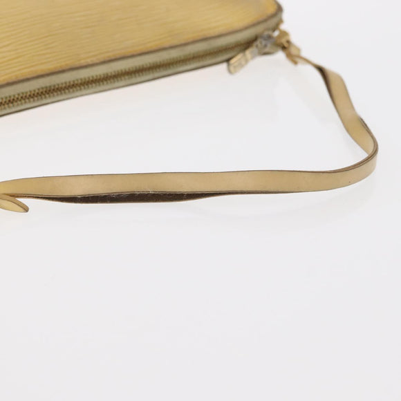 LOUIS VUITTON Epi Pochette Accessoires Pouch Vanilla M5294A LV Auth ka982