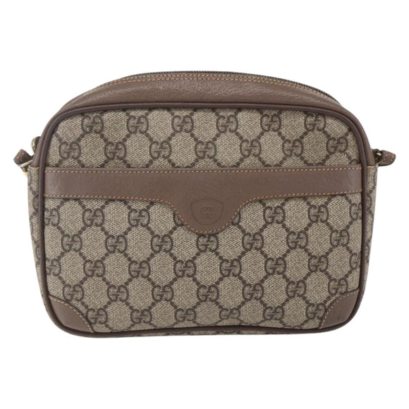 GUCCI GG Supreme Shoulder Bag PVC Beige Gold 007 115 6423 Auth ka987